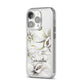 Personalised Orange Blossom iPhone 14 Pro Clear Tough Case Silver Angled Image