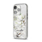 Personalised Orange Blossom iPhone 14 Pro Glitter Tough Case Silver Angled Image