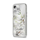 Personalised Orange Blossom iPhone 14 Pro Max Clear Tough Case Silver Angled Image