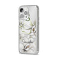 Personalised Orange Blossom iPhone 14 Pro Max Clear Tough Case Silver Angled Image