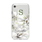 Personalised Orange Blossom iPhone 8 Bumper Case on Silver iPhone