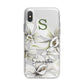 Personalised Orange Blossom iPhone X Bumper Case on Silver iPhone Alternative Image 1