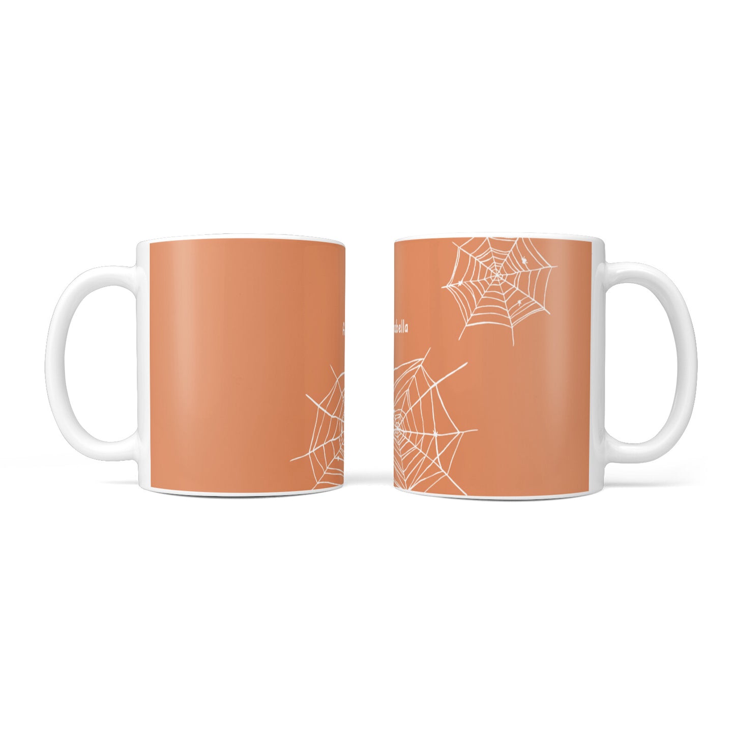 Personalised Orange Cobweb 10oz Mug Alternative Image 3