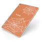Personalised Orange Cobweb Apple iPad Case on Rose Gold iPad Side View