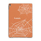 Personalised Orange Cobweb Apple iPad Grey Case