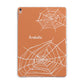 Personalised Orange Cobweb Apple iPad Rose Gold Case