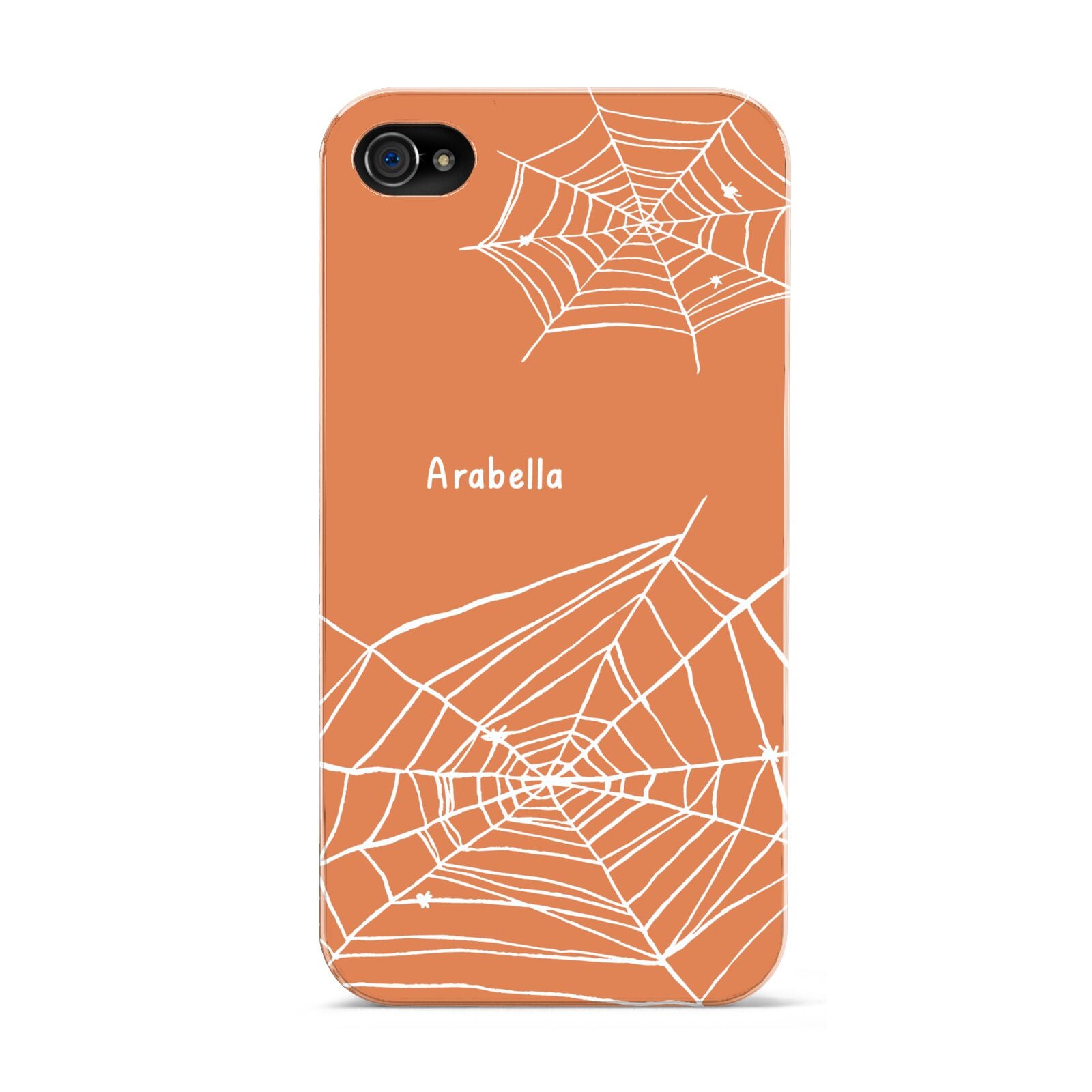 Personalised Orange Cobweb Apple iPhone 4s Case