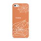 Personalised Orange Cobweb Apple iPhone 5 Case