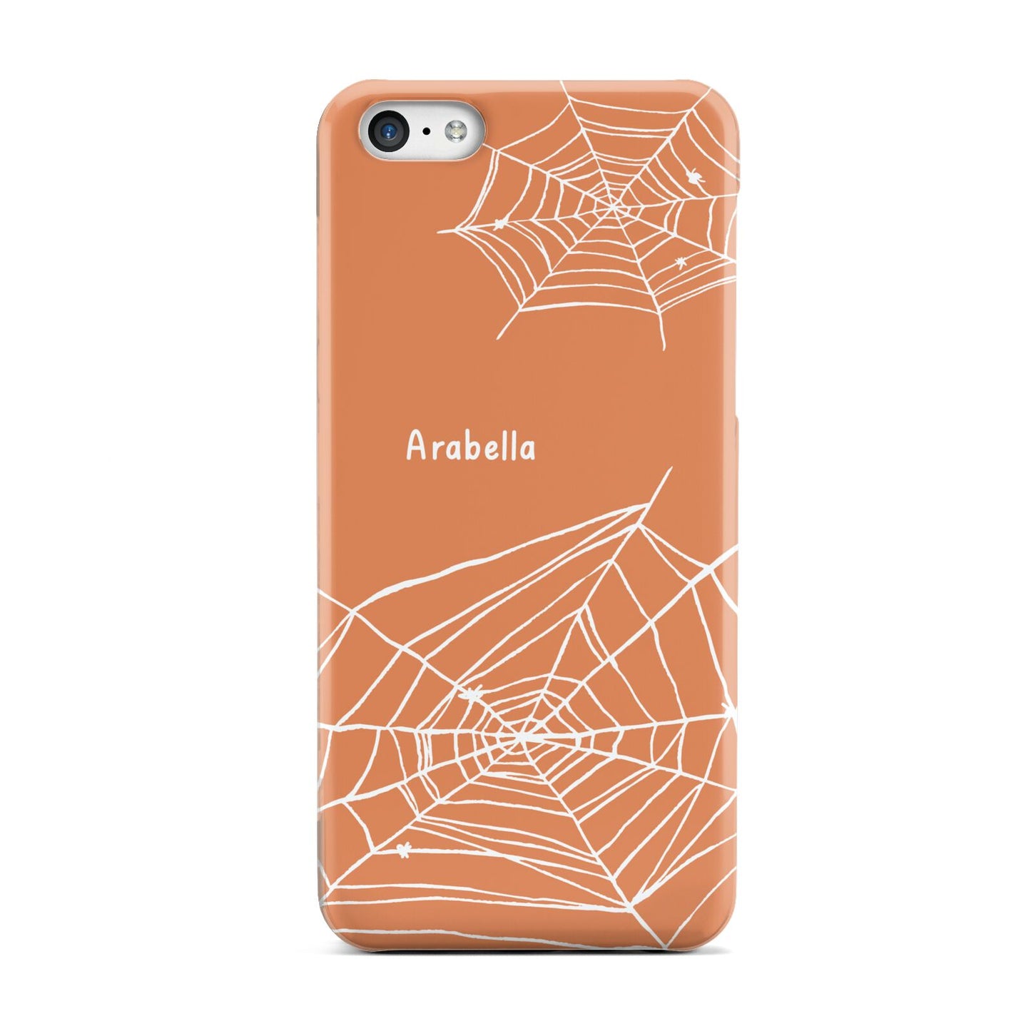 Personalised Orange Cobweb Apple iPhone 5c Case