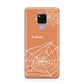 Personalised Orange Cobweb Huawei Mate 20X Phone Case