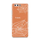 Personalised Orange Cobweb Huawei P10 Phone Case