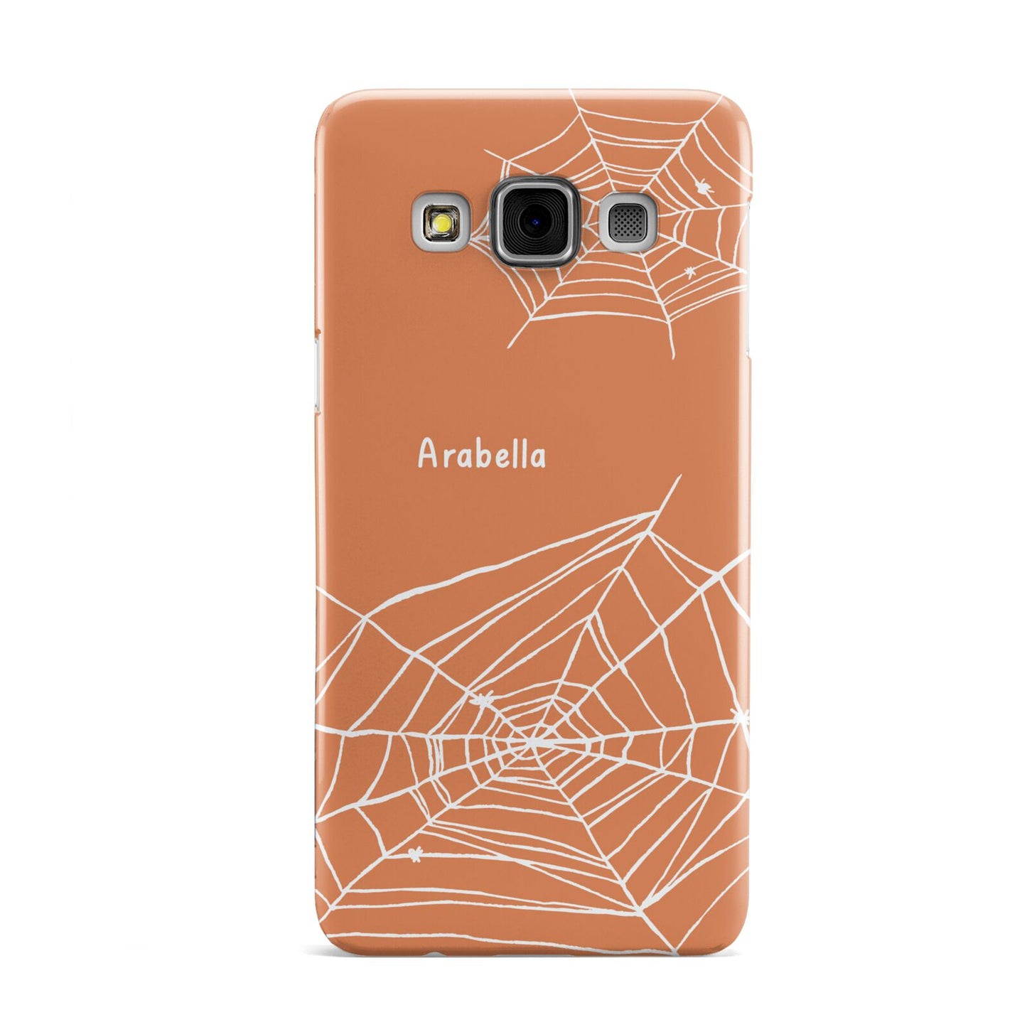 Personalised Orange Cobweb Samsung Galaxy A3 Case