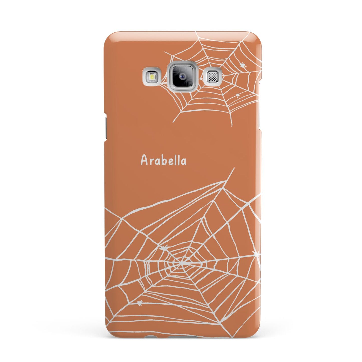 Personalised Orange Cobweb Samsung Galaxy A7 2015 Case