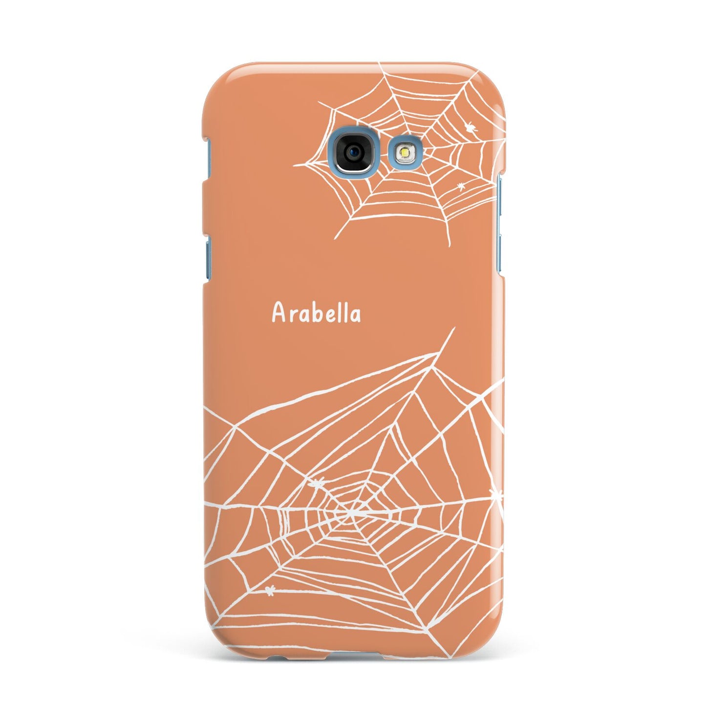 Personalised Orange Cobweb Samsung Galaxy A7 2017 Case