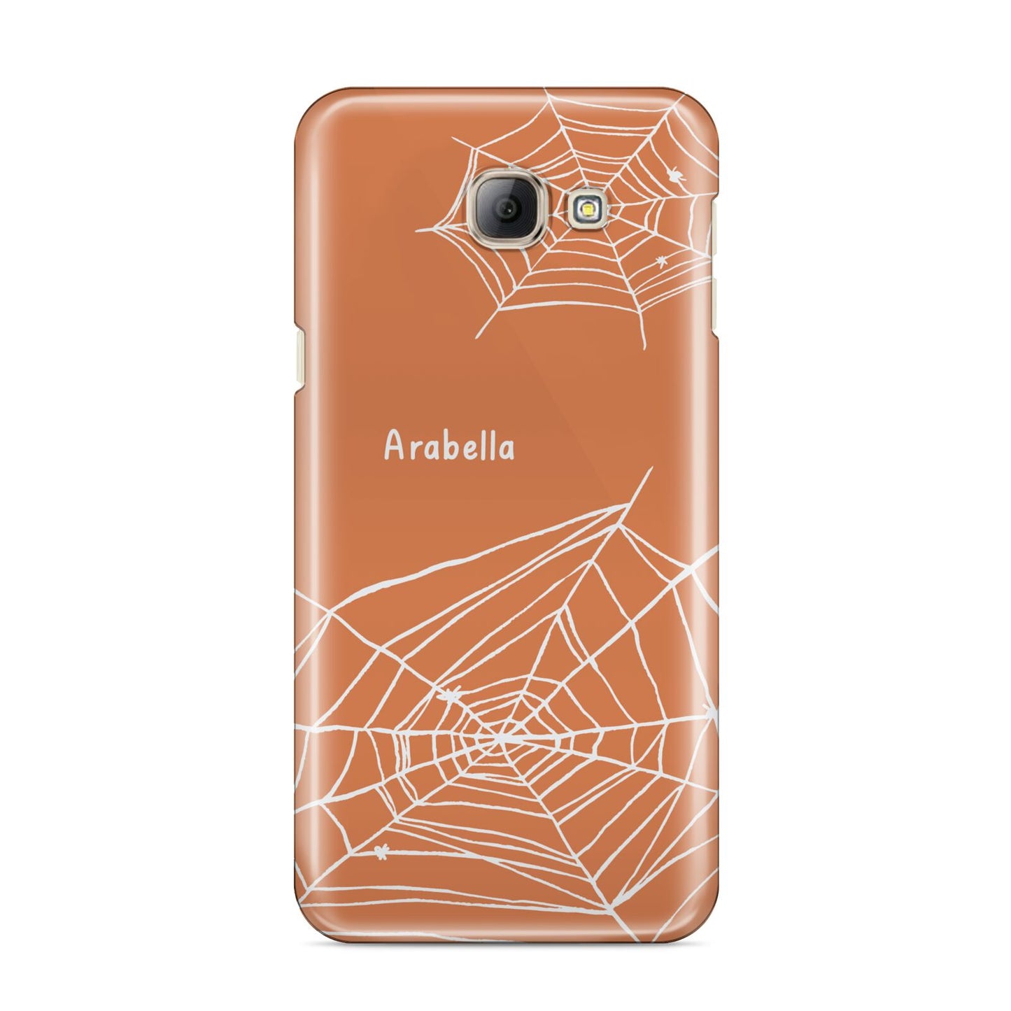 Personalised Orange Cobweb Samsung Galaxy A8 2016 Case
