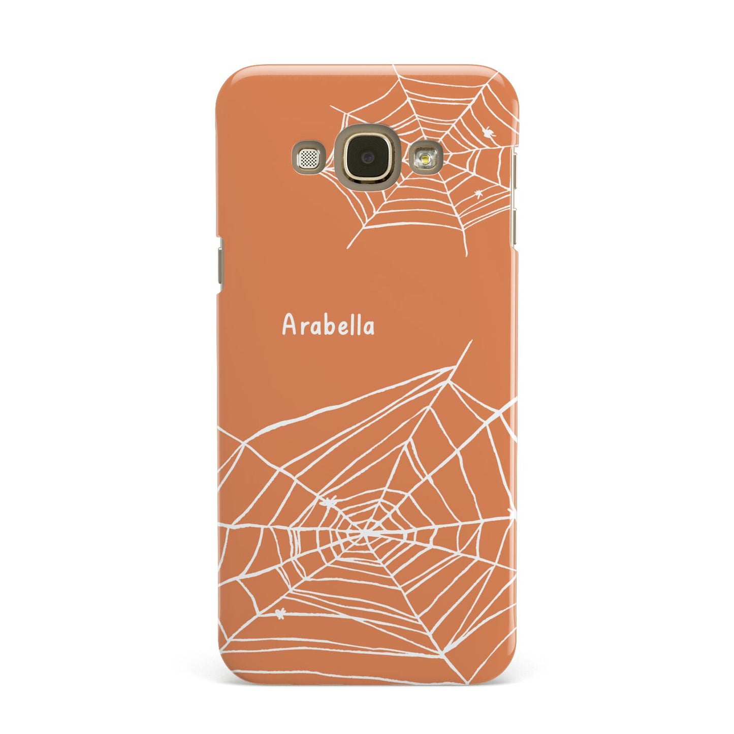 Personalised Orange Cobweb Samsung Galaxy A8 Case