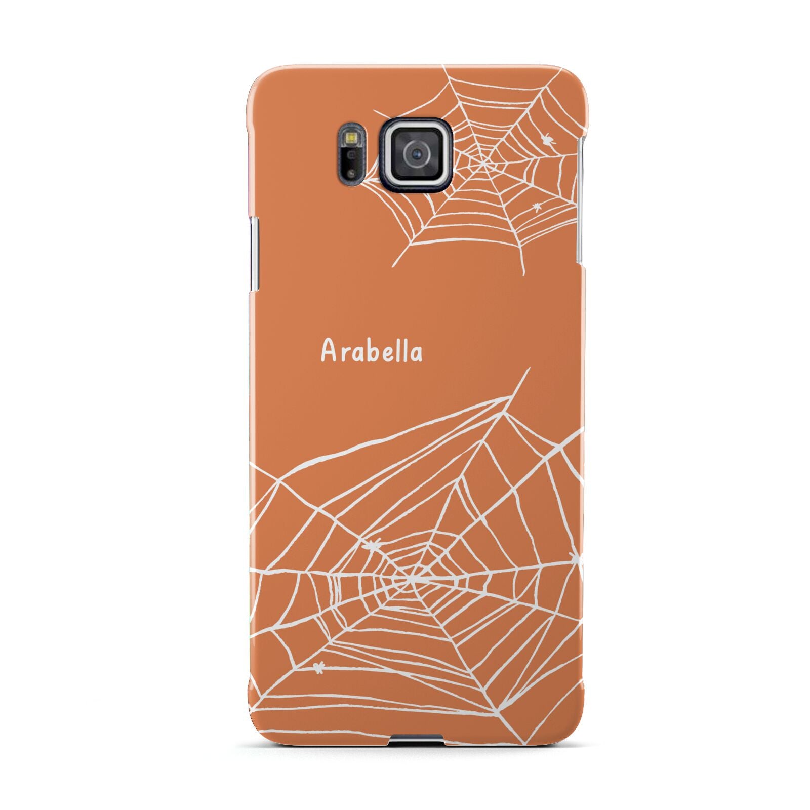 Personalised Orange Cobweb Samsung Galaxy Alpha Case