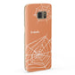 Personalised Orange Cobweb Samsung Galaxy Case Fourty Five Degrees