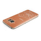 Personalised Orange Cobweb Samsung Galaxy Case Top Cutout