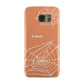 Personalised Orange Cobweb Samsung Galaxy Case