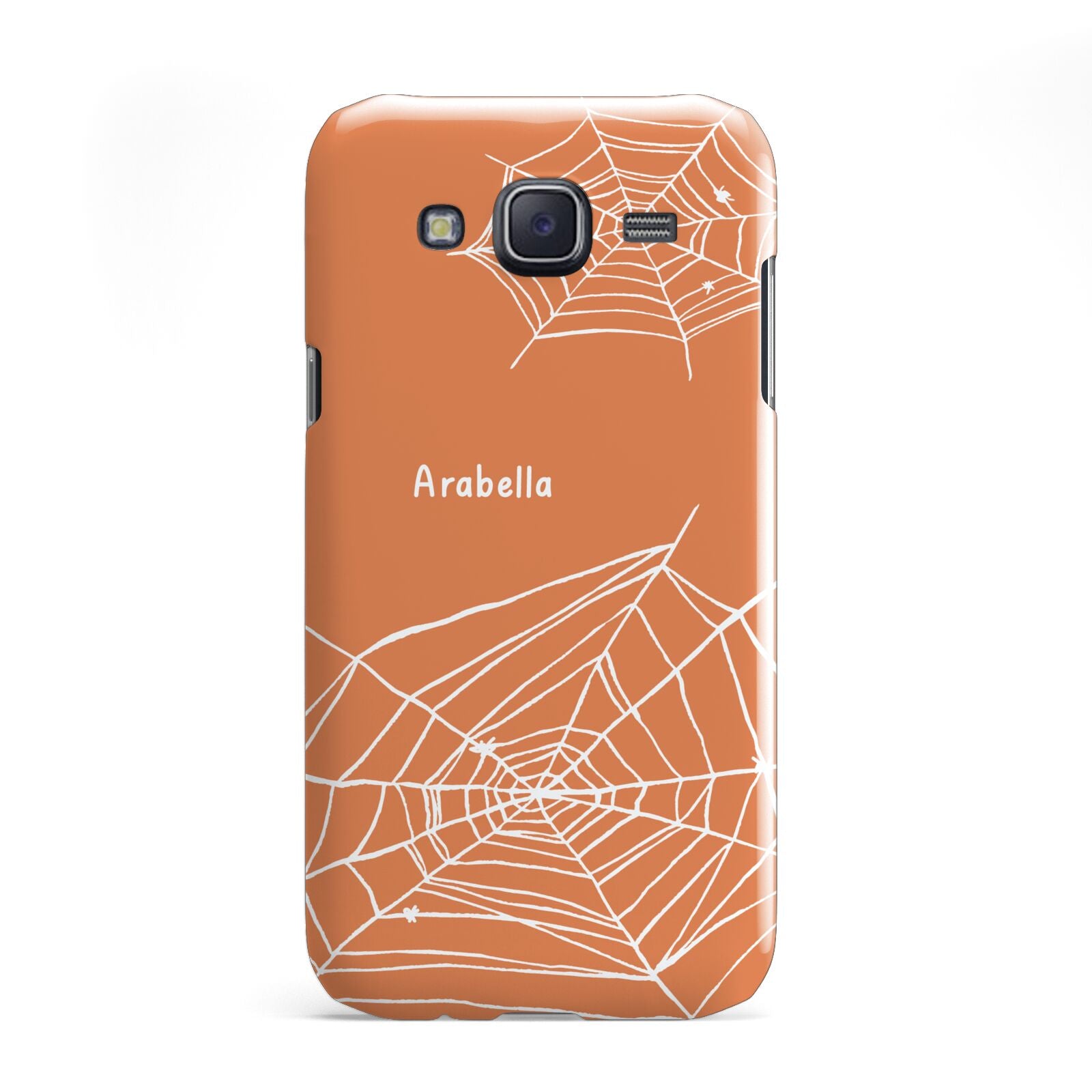 Personalised Orange Cobweb Samsung Galaxy J5 Case