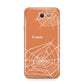 Personalised Orange Cobweb Samsung Galaxy J7 2017 Case