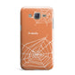 Personalised Orange Cobweb Samsung Galaxy J7 Case