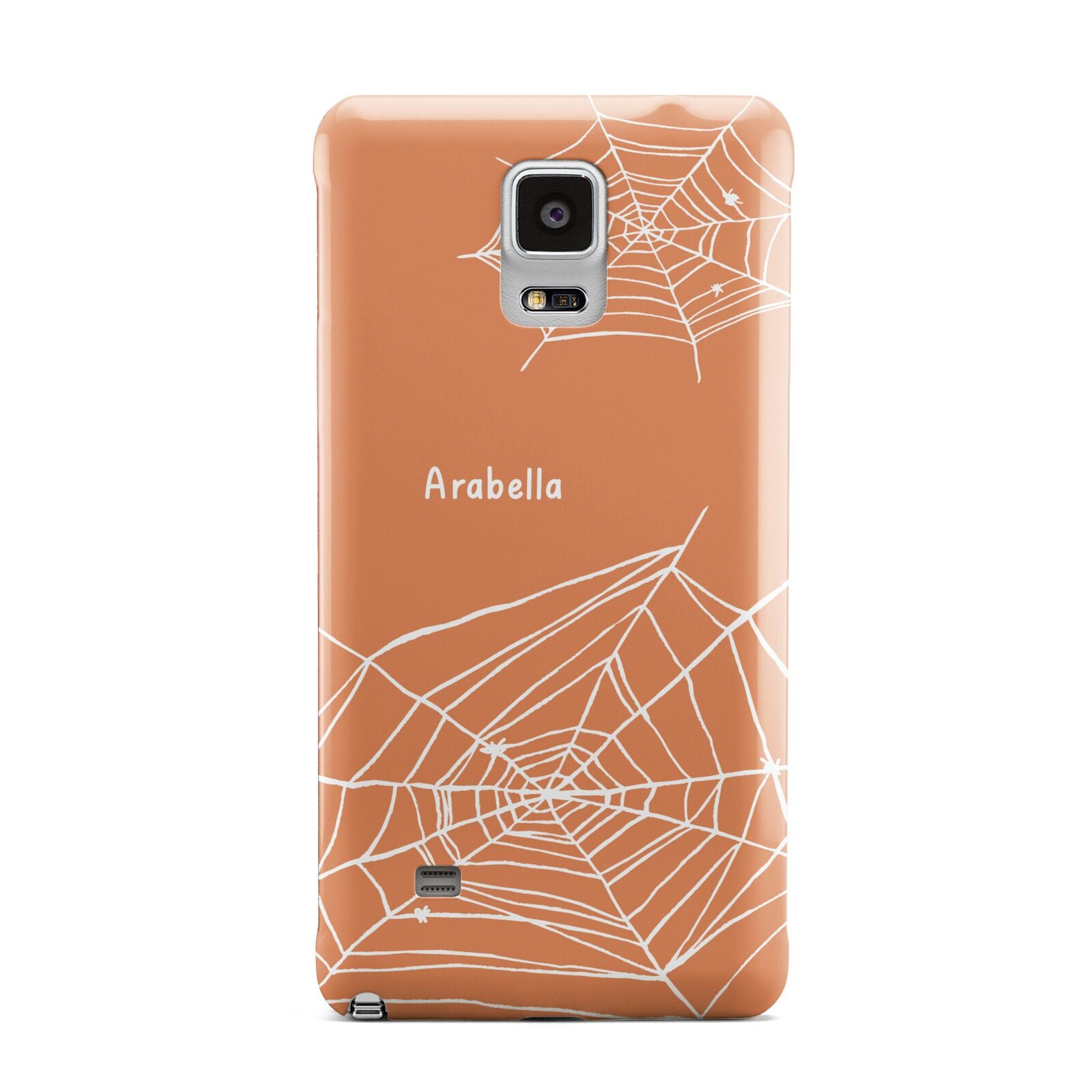 Personalised Orange Cobweb Samsung Galaxy Note 4 Case