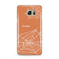 Personalised Orange Cobweb Samsung Galaxy Note 5 Case