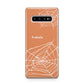 Personalised Orange Cobweb Samsung Galaxy S10 Plus Case