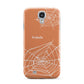 Personalised Orange Cobweb Samsung Galaxy S4 Case