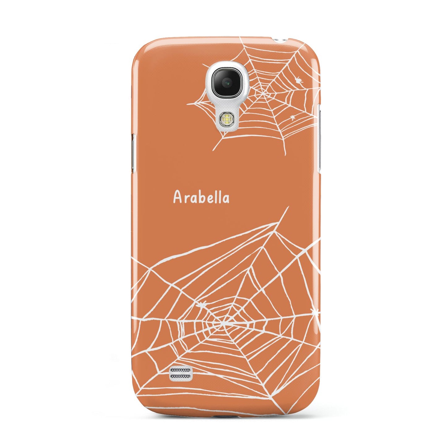 Personalised Orange Cobweb Samsung Galaxy S4 Mini Case