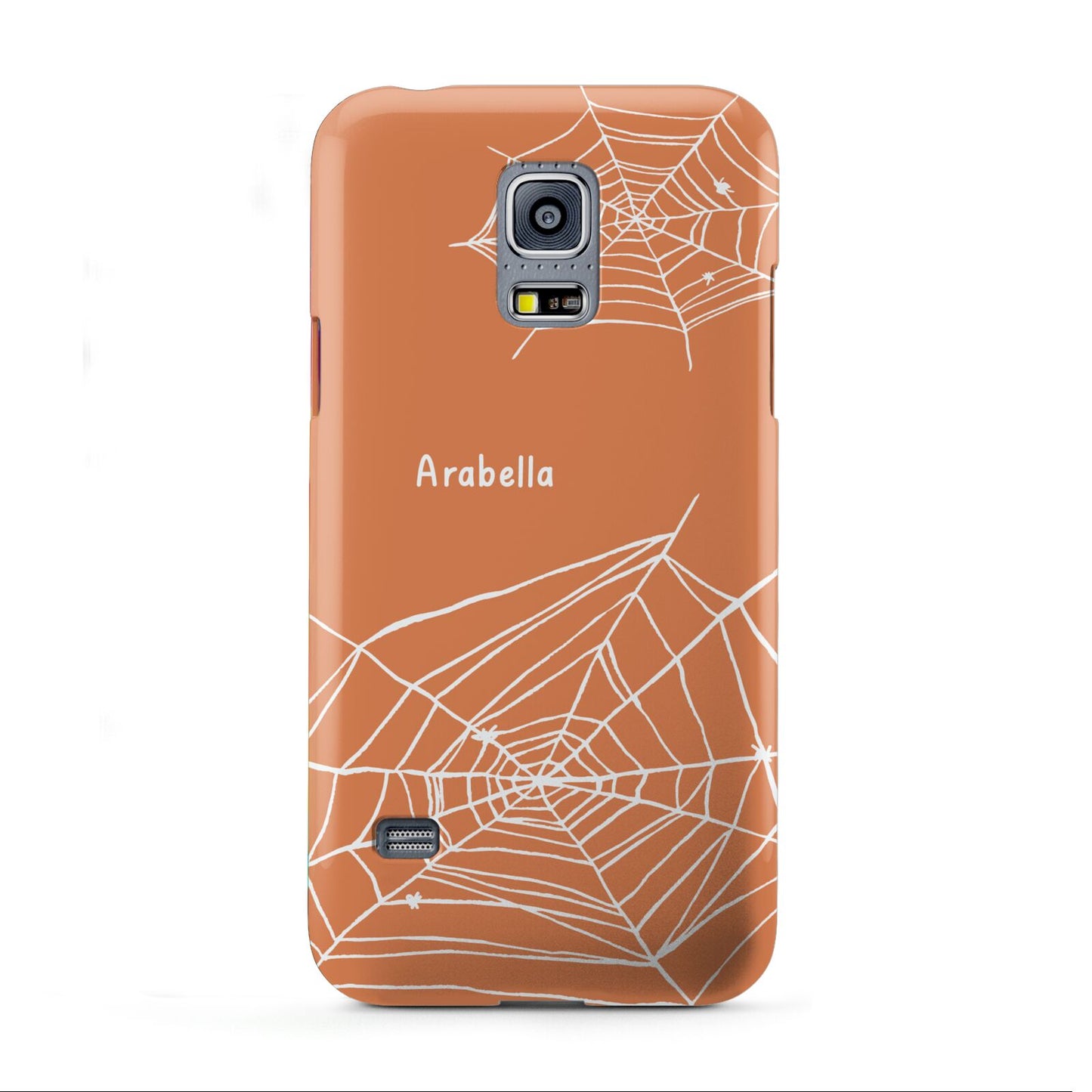 Personalised Orange Cobweb Samsung Galaxy S5 Mini Case