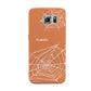 Personalised Orange Cobweb Samsung Galaxy S6 Case