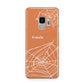 Personalised Orange Cobweb Samsung Galaxy S9 Case