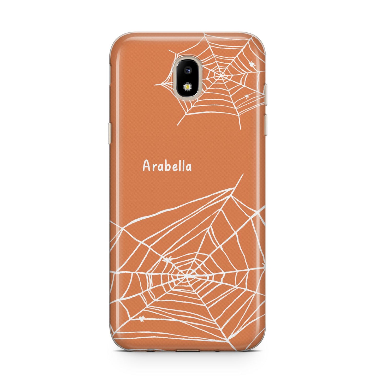 Personalised Orange Cobweb Samsung J5 2017 Case