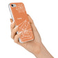 Personalised Orange Cobweb iPhone 7 Bumper Case on Silver iPhone Alternative Image