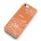 Personalised Orange Cobweb iPhone 8 Bumper Case on Silver iPhone Alternative Image