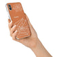 Personalised Orange Cobweb iPhone X Bumper Case on Silver iPhone Alternative Image 2