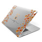 Personalised Orange Flowers Apple MacBook Case Side View