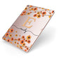 Personalised Orange Flowers Apple iPad Case on Rose Gold iPad Side View