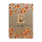 Personalised Orange Flowers Apple iPad Gold Case