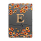 Personalised Orange Flowers Apple iPad Grey Case
