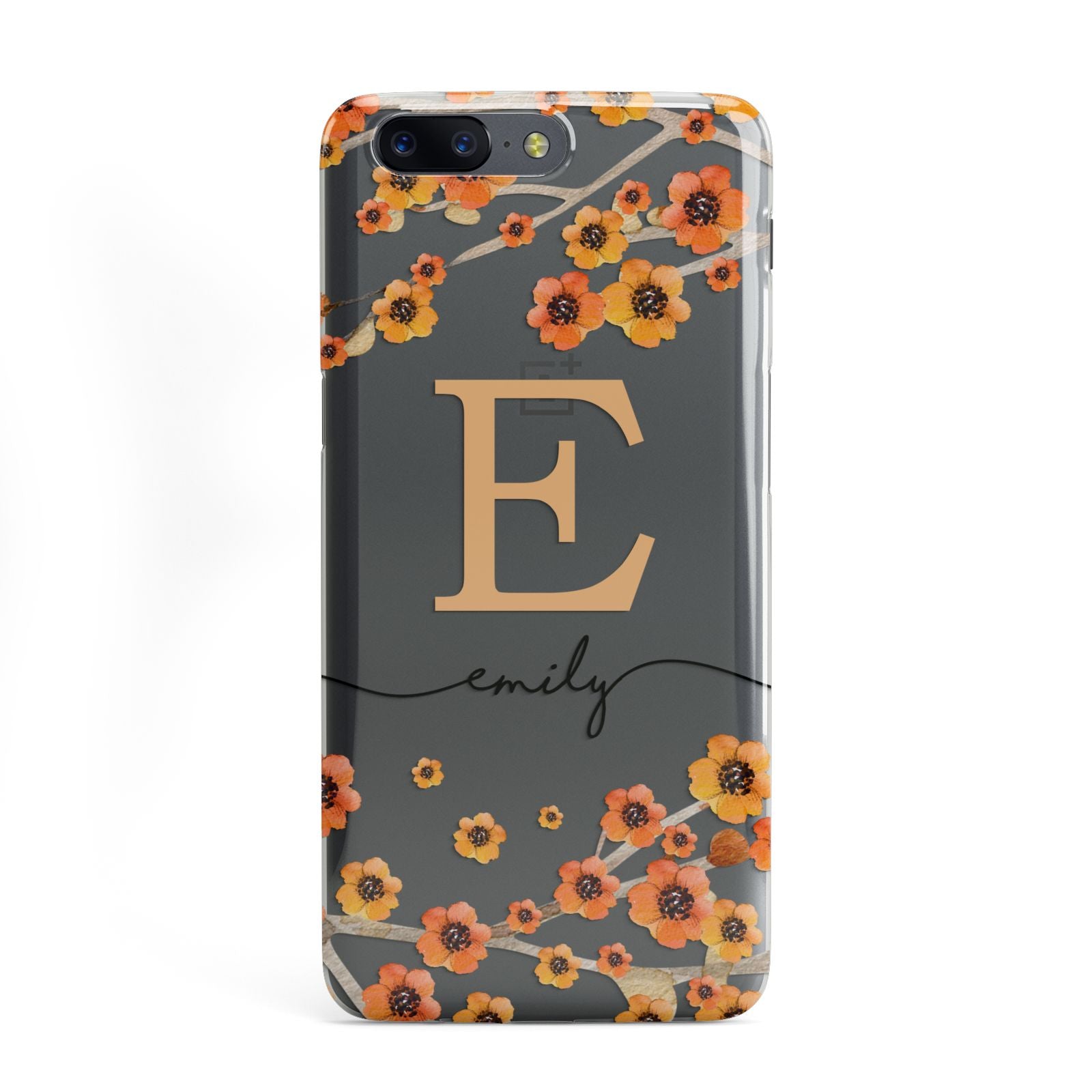 Personalised Orange Flowers OnePlus Case