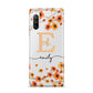 Personalised Orange Flowers Sony Xperia 10 III Case