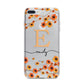 Personalised Orange Flowers iPhone 7 Plus Bumper Case on Silver iPhone