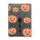 Personalised Orange Pumpkin Apple iPad Grey Case