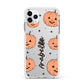 Personalised Orange Pumpkin Apple iPhone 11 Pro Max in Silver with White Impact Case