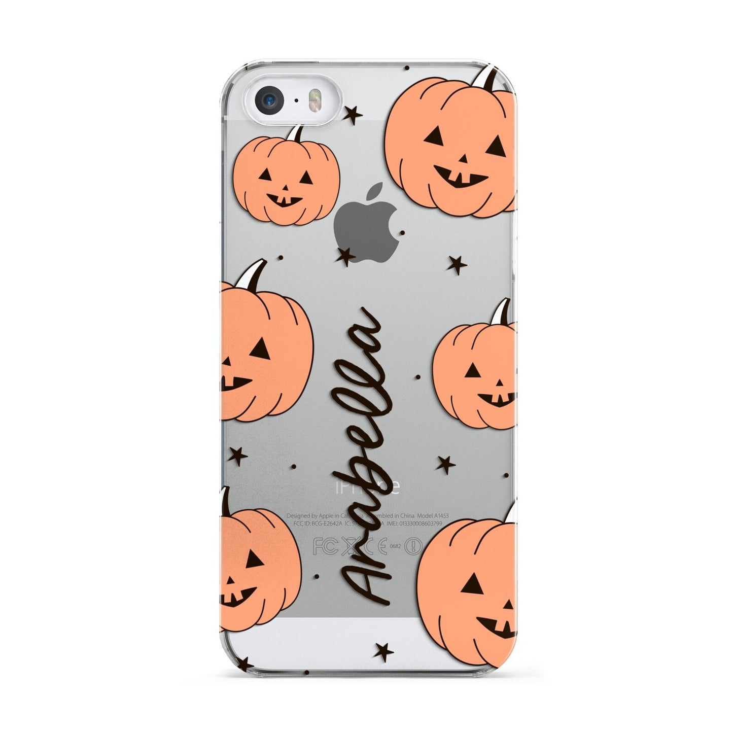 Personalised Orange Pumpkin Apple iPhone 5 Case
