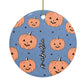 Personalised Orange Pumpkin Circle Decoration Back Image
